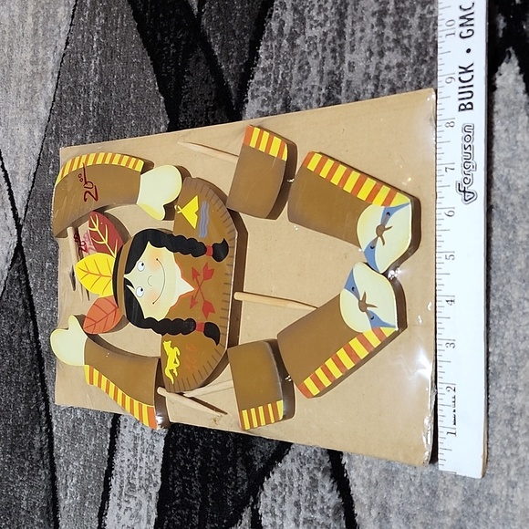 VINTAGE PUMPKIN POSSIBILITIES WOODEN NATIVE AMERICAN MAN PRICE FIRM - Picture 8 of 8